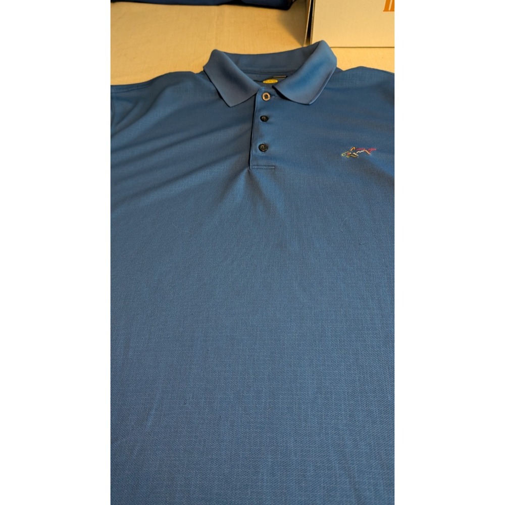 Greg Norman Play Dry Performance Mens Golf Shirt Large Blue 2XLT